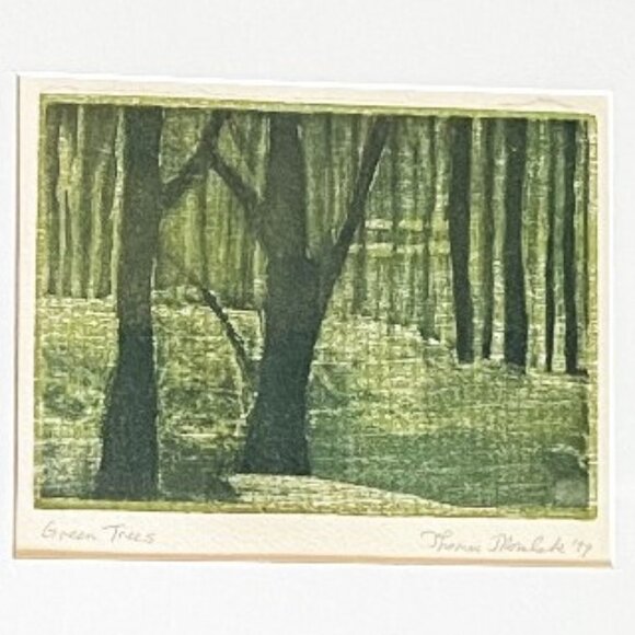 Green Trees Framed Print by Thomas J. Norulak, 1999, Signed by Artist - Picture 4 of 6